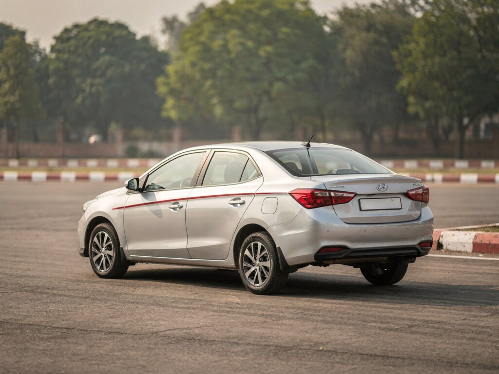 A silver training sedan