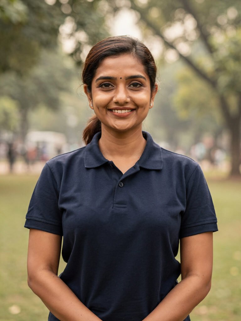 Sample portrait of a woman driving instructor