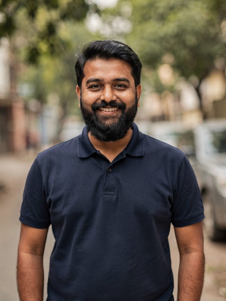 Sample portrait of a bearded driving instructor